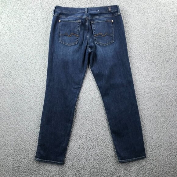 7FAM Womens Size 28 Josefina Mid Rise Button Fly Skinny Boyfriend Jeans - Picture 1 of 16